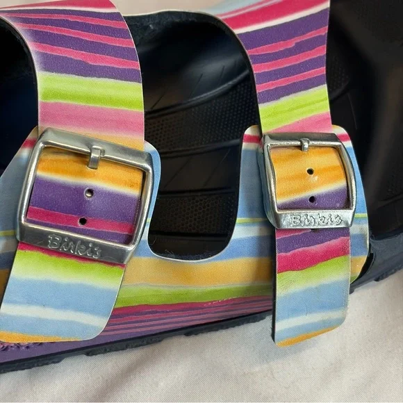 Birkis by Birkenstock Rainbow Stripe Sandals – Women’s 39 (Excellent Condition!) - Picture 5 of 6
